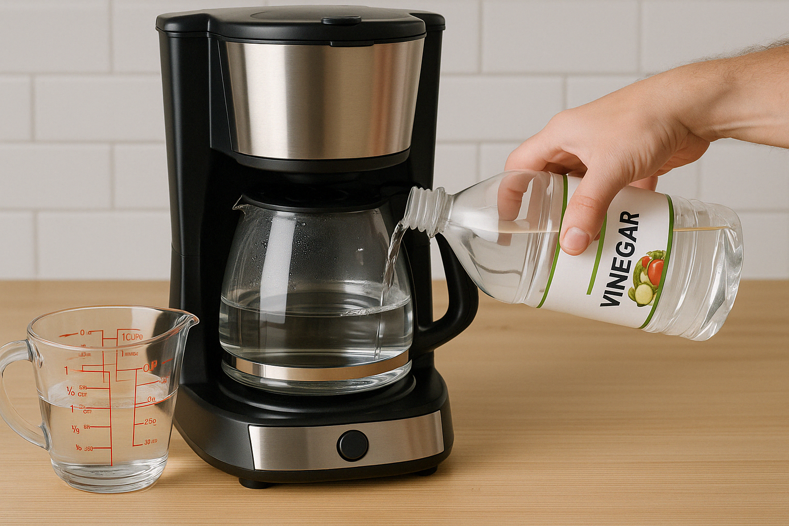 koffiezetapparaat schoonmaken met azijn