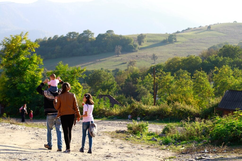 People in Khantsk village, Artsakh, Armenia