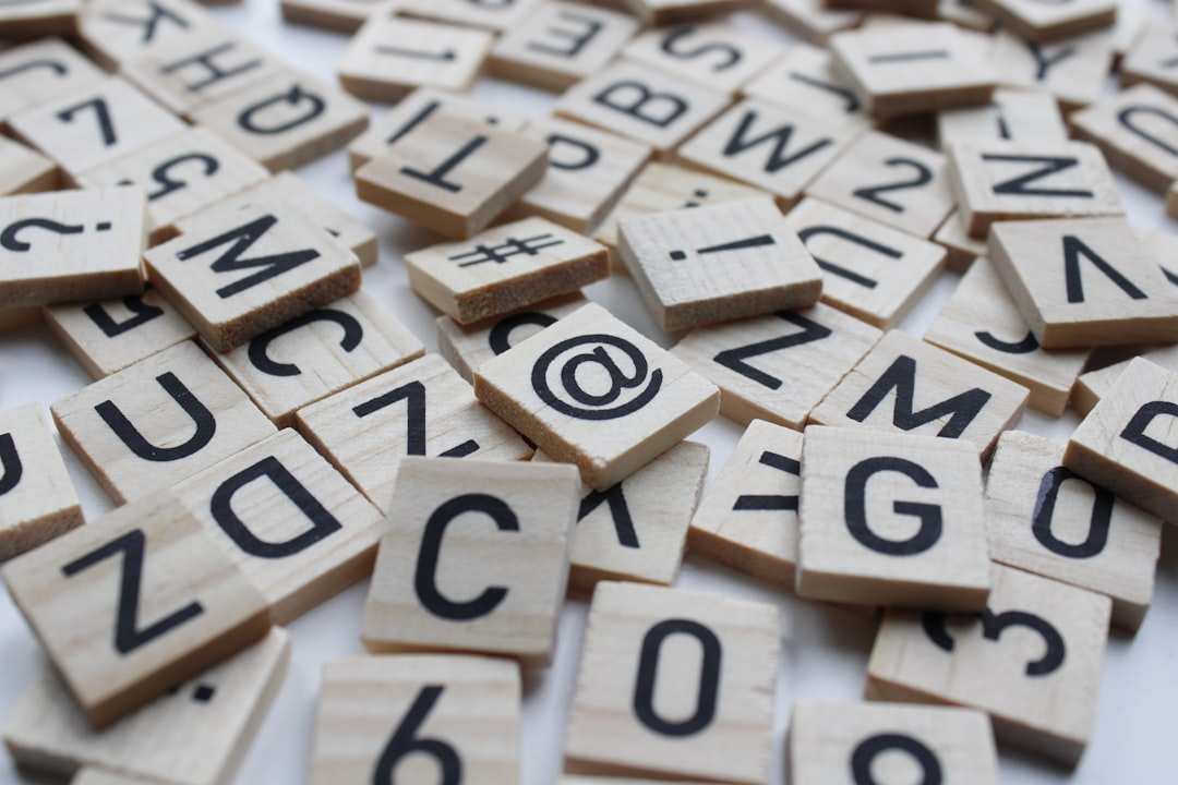 Letters, numbers & symbols