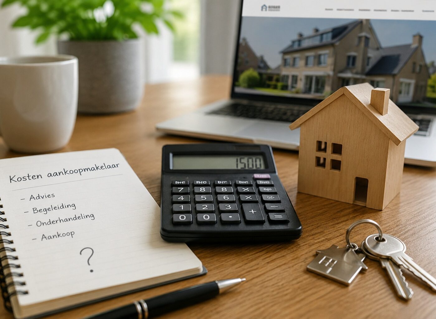 Stel bekijkt woning samen met aankoopmakelaar