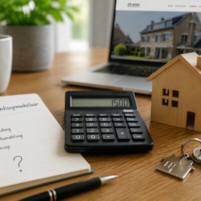 Stel bekijkt woning samen met aankoopmakelaar