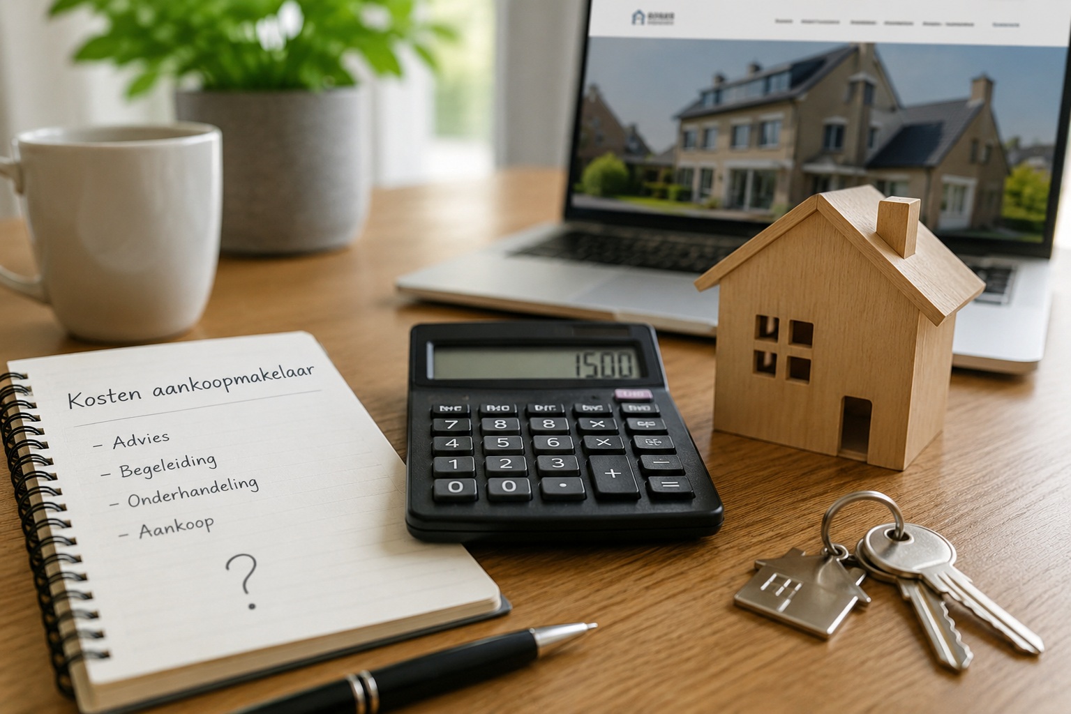 Stel bekijkt woning samen met aankoopmakelaar