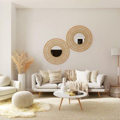 Woonkamer in scandinavische stijl