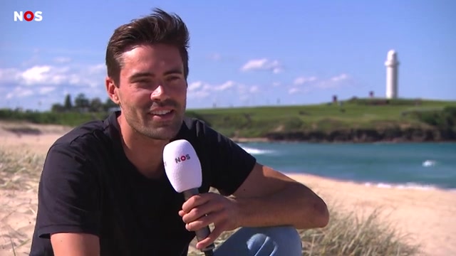 Tom Dumoulin tijdens een interview met NOS Sport