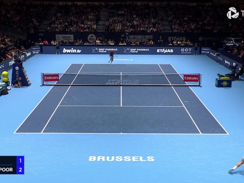 Finale van de European Open in Brussel tussen Tallon Griekspoor en Jan-Lennard Struff