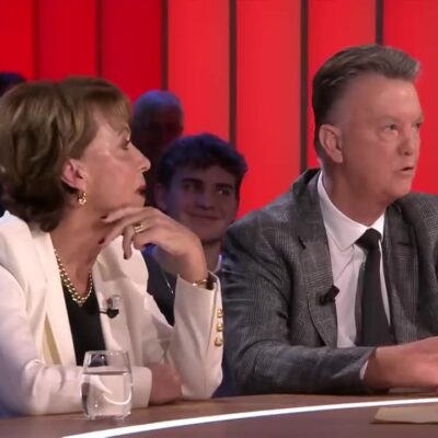 Louis en Truus van Gaal samen aan tafel in de talkshow Eva