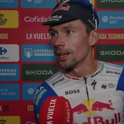 Primoz Roglic in een interview na de laatste etappe van de Vuelta 2026